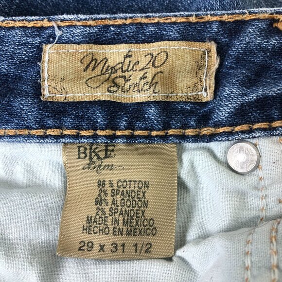 BKE Mystic 20 Stitch Bootcut Jeans 29/31.5 (Actual 31 x 31) Cotton Stretch Blue - Picture 6 of 8